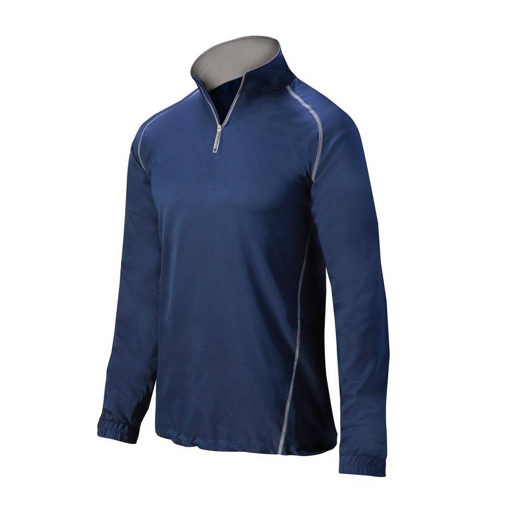 Panske Bundy Mizuno Comp 1/4 Zip Batting Námornícka Modrá Vypredaj RTXZ28569